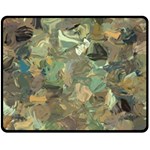 Earth Colors Abstract Art Double Sided Fleece Blanket (Medium)  58.8 x47.4  Blanket Back