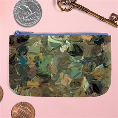 Earth Colors Abstract Art Large Coin Purse