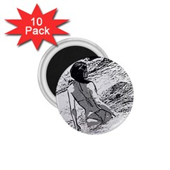 Beauty At The Beach, Bikini Girl Bathing In Bay 1 75  Magnets (10 Pack)  by Casemiro