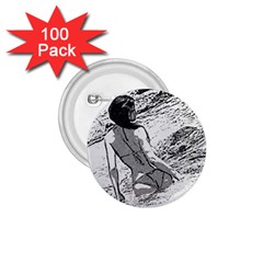 Beauty At The Beach, Bikini Girl Bathing In Bay 1 75  Buttons (100 Pack)  by Casemiro