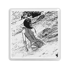 Beauty At The Beach, Bikini Girl Bathing In Bay Memory Card Reader (square) by Casemiro