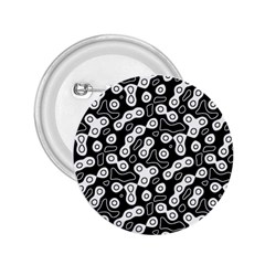 Black And White Abstract Art 2 25  Buttons by SpinnyChairDesigns