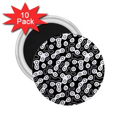 Black And White Abstract Art 2 25  Magnets (10 Pack)  by SpinnyChairDesigns