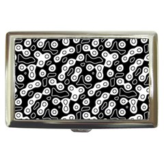 Black And White Abstract Art Cigarette Money Case by SpinnyChairDesigns