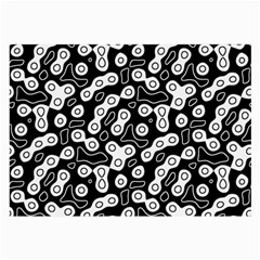 Black And White Abstract Art Large Glasses Cloth