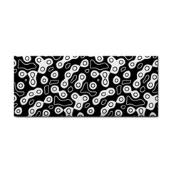 Black And White Abstract Art Hand Towel by SpinnyChairDesigns