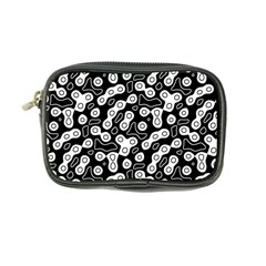 Black And White Abstract Art Coin Purse by SpinnyChairDesigns