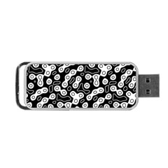 Black And White Abstract Art Portable Usb Flash (two Sides) by SpinnyChairDesigns