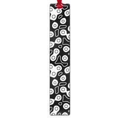 Black And White Abstract Art Large Book Marks by SpinnyChairDesigns