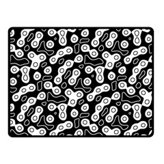 Black And White Abstract Art Double Sided Fleece Blanket (small)  by SpinnyChairDesigns