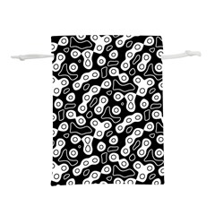 Black And White Abstract Art Lightweight Drawstring Pouch (s) by SpinnyChairDesigns