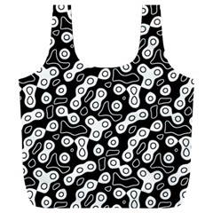 Black And White Abstract Art Full Print Recycle Bag (xxxl) by SpinnyChairDesigns