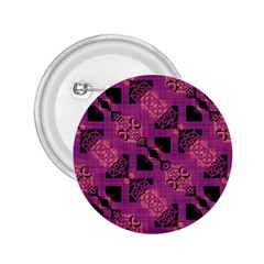 Fuchsia Black Abstract Checkered Stripes  2 25  Buttons by SpinnyChairDesigns