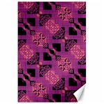 Fuchsia Black Abstract Checkered Stripes  Canvas 20  x 30  19.62 x28.9  Canvas - 1