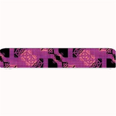 Fuchsia Black Abstract Checkered Stripes  Small Bar Mats