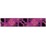 Fuchsia Black Abstract Checkered Stripes  Large Flano Scarf  Front