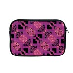 Fuchsia Black Abstract Checkered Stripes  Apple MacBook Pro 13  Zipper Case Front