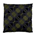 Grey Green Black Abstract Checkered Stripes Standard Cushion Case (One Side) Front