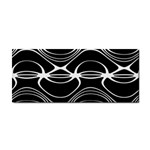 Black and White Clam Shell Pattern Hand Towel Front