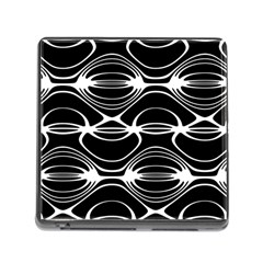 Black And White Clam Shell Pattern Memory Card Reader (square 5 Slot) by SpinnyChairDesigns