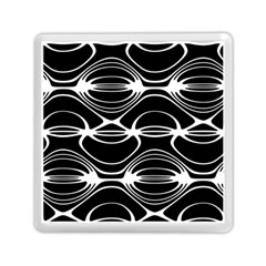 Black And White Clam Shell Pattern Memory Card Reader (square) by SpinnyChairDesigns