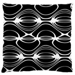 Black and White Clam Shell Pattern Standard Flano Cushion Case (Two Sides) Back