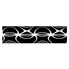 Black And White Clam Shell Pattern Satin Scarf (oblong) by SpinnyChairDesigns