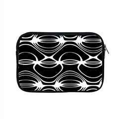 Black And White Clam Shell Pattern Apple Macbook Pro 15  Zipper Case by SpinnyChairDesigns