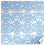 Blue and White Clam Shell Stripes Canvas 12  x 12  11.4 x11.56  Canvas - 1