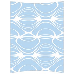 Blue And White Clam Shell Stripes Back Support Cushion by SpinnyChairDesigns