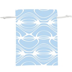 Blue And White Clam Shell Stripes  Lightweight Drawstring Pouch (xl) by SpinnyChairDesigns