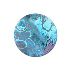 Blue Marble Abstract Art Magnet 3  (Round)