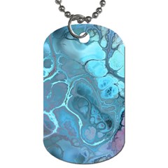 Blue Marble Abstract Art Dog Tag (One Side)