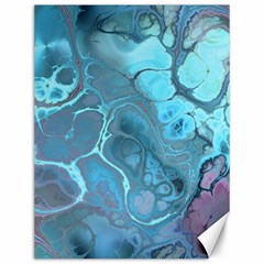 Blue Marble Abstract Art Canvas 12  X 16  by SpinnyChairDesigns