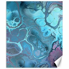 Blue Marble Abstract Art Canvas 20  x 24 