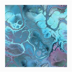 Blue Marble Abstract Art Medium Glasses Cloth