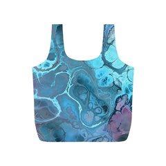 Blue Marble Abstract Art Full Print Recycle Bag (s) by SpinnyChairDesigns