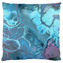 Blue Marble Abstract Art Standard Flano Cushion Case (One Side)