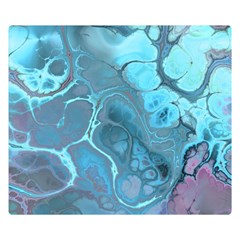 Blue Marble Abstract Art Double Sided Flano Blanket (Small) 