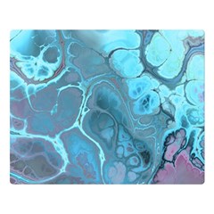 Blue Marble Abstract Art Double Sided Flano Blanket (Large) 