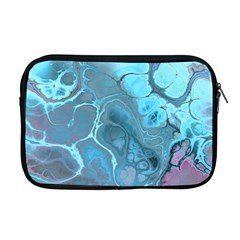 Blue Marble Abstract Art Apple Macbook Pro 17  Zipper Case by SpinnyChairDesigns