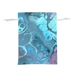 Blue Marble Abstract Art Lightweight Drawstring Pouch (M)