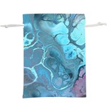 Blue Marble Abstract Art  Lightweight Drawstring Pouch (XL) Back