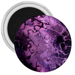 Amethyst Violet Abstract Marble Art 3  Magnets by SpinnyChairDesigns