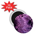 Amethyst Violet Abstract Marble Art 1.75  Magnets (10 pack)  Front