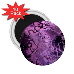 Amethyst Violet Abstract Marble Art 2 25  Magnets (10 Pack)  by SpinnyChairDesigns