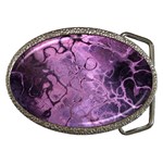 Amethyst Violet Abstract Marble Art Belt Buckles Front