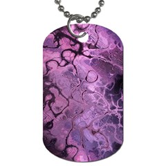 Amethyst Violet Abstract Marble Art Dog Tag (one Side) by SpinnyChairDesigns