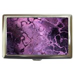 Amethyst Violet Abstract Marble Art Cigarette Money Case Front