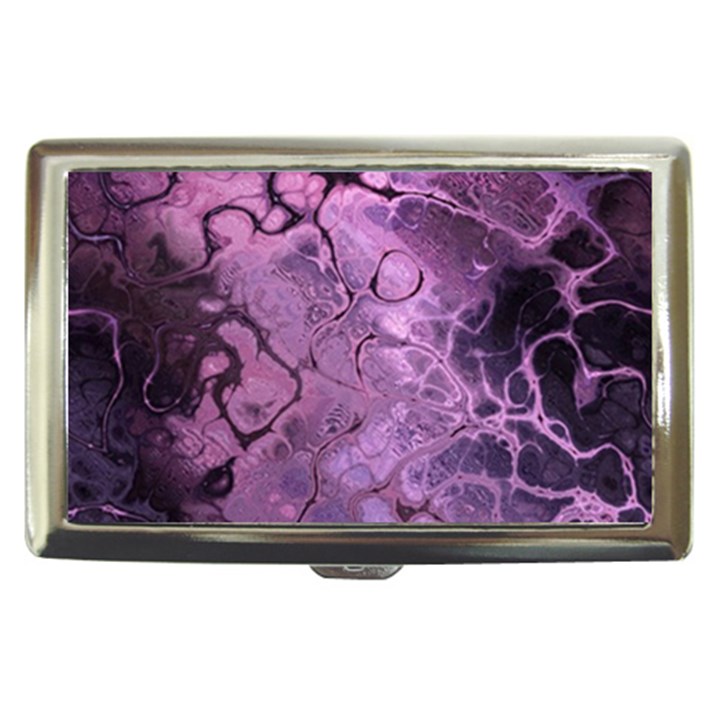 Amethyst Violet Abstract Marble Art Cigarette Money Case